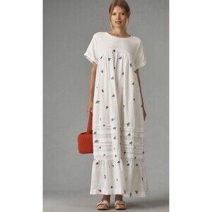 Anthropologie Pilcro Short-Sleeve T-Shirt Midi Dress, Size LP